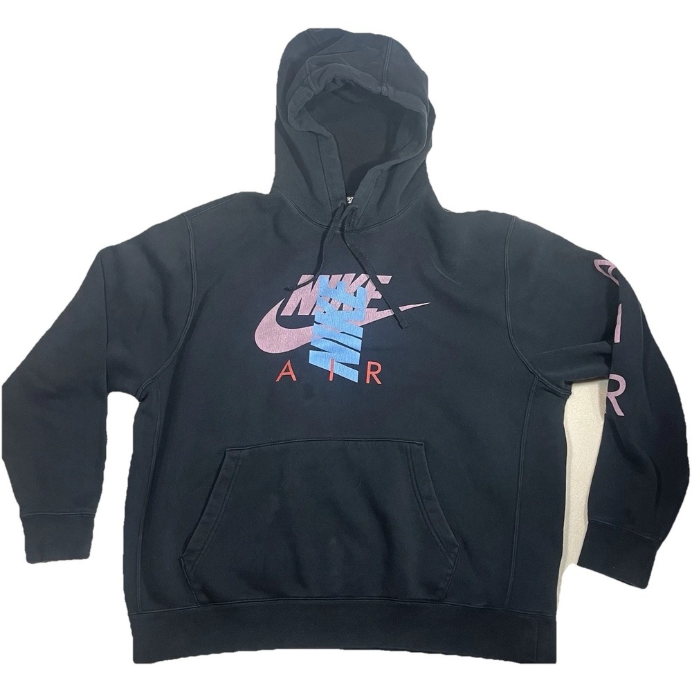 Nike MENS Hooded Hoodie Sweatshirt‎ Athletic Hamburger - Black - XL